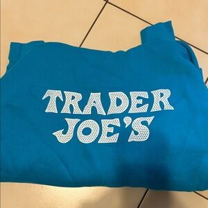 Trader Joe’s zip up hoodie teal xl